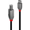 Kábel USB 2.0 Typ C CM/BM(2.0) 3m, High Speed,Anthra Line, čierny