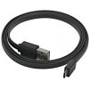 USB kábel (2.0), USB A samec reversible - microUSB samec reversible, 1m, plochý, čierny