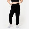 DOMYOS Dámske fitness tepláky 500 Essentials rovné čierne XS W26 L30
