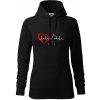 Nemecký ovčiak ekg - Mikina dámská Cape s kapucí - XL ( Čierna )