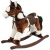 Hojdací kôň hnedobiely - výška sedátka 46 cm, zvukové efekty koňa, pohyblivá papuľa a chvost