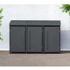 Westmann Moderna oceľový box pre odpadkové koše 3 x 240 l antracit 83 x 211 x 135 cm WMJGBAC214A-3