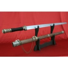 KAWASHIMA Čínský meč s imitací hamonu,nebroušený.