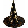 Rappa Detský klobúk zlato-čierny čarodejnice/Halloween