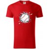 Baseball lopta v triku - Tričko z organickej bavlny - XL ( Červená )