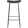 Čierna barová stolička z teakového dreva (výška sedadla 76 cm) Tangle – White Label