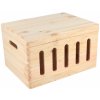 ČistéDrevo Drevený box s výrezmi a viekom 40 x 30 x 23 cm