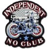 Moto nášivka Independent No Club XXL na chrbát 30 cm x 28 cm