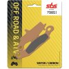 Predné brzdové doštičky / obloženie SBS Kawasaki KVF 650 Prairie Right 2001 - 2003 směs SI