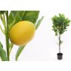 Umelá plastová dekorácia citrónovníka v plastovom čiernom kvetináči 115 cm 42710