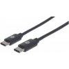 MANHATTAN kabel Hi-Speed USB-C, Type-C Male to Type-C Male, 2m, černý 354875
