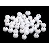 Drevené korálky Ø8 mm - biela (500 g)
