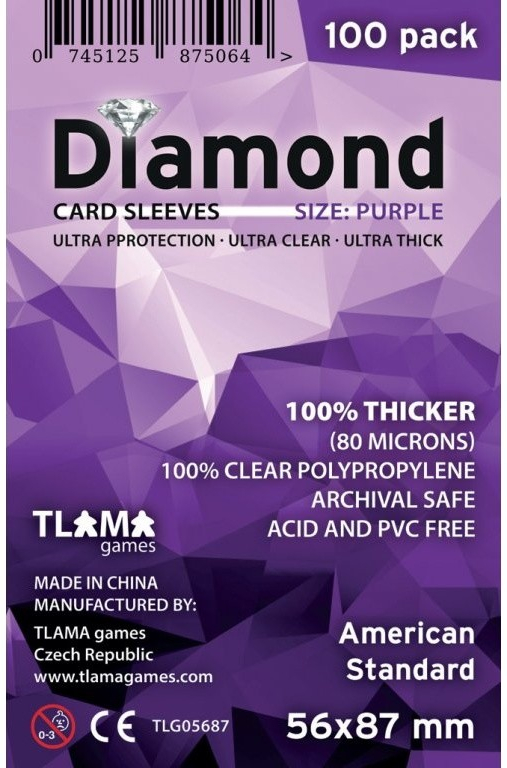 Tlama games Obaly na karty Diamond Purple American Standard