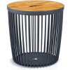 Prosperplast CLUB Univerzálna kôš / stolík s bambusovým vekom 45cm, antracit ICLU50T