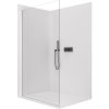 CERANO - Sprchová zástena Walk-in Crystal Ľ/P - 8 mm - bezvzperový systém - čierna matná, transparentné sklo - 80x200 cm