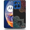 Picasee silikónový čierny obal pre Motorola Edge 50 Neo - Kvetinový vzor