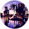 Sklenené hodiny okrúhle Florida palmy fi 30 cm