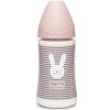 Suavinéx fľaša premium silikon pruhy ružová 270ml