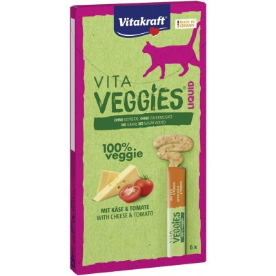 Vitakraft Cat Vita veggies Liquid Snack paradajka a syr 6 x 15 g