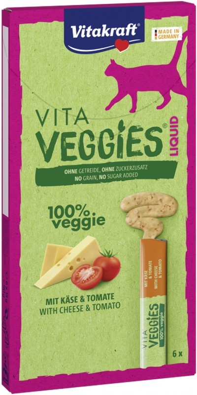 Vitakraft Cat Vita veggies Liquid Snack paradajka a syr 6 x 15 g