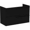 Roca Ella skrinka 98.5x44.6x63.5 cm závesná kúpeľňová skrinka pod umývadlo čierna A857771532