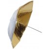 Phototools Fotografický zlatý-strieborný dáždnik 102cm