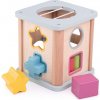 Bigjigs Toys Motorická kocka modrá