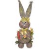 Slamený zajac so žltou mašľou / Prináša kúzlo Veľkej noci Výška 85 cm