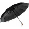 Malatec 19368 Skladací dáždnik 105 cm, drevená rukoväť čierny