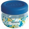 QUOKKA Bubble Blue Peonies, plastová nádoba na jedlo 500ml