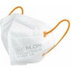 NANO M.ON – NANO LIGHT MASK JUNIORSKÁ EDÍCIA, nano rúško v tvare respirátora (10 ks) biela + svietivo oranžová