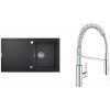 Súprava granitový drez Grohe K400 31640AP0, kuchynská batéria Grohe Get 30361000