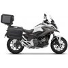 Kompletná sada čiernych hliníkových kufrov SHAD TERRA BLACK, 48L topcase 36L/36L bočné kufre, vrátane montážnej sady a platne SHAD HONDA NC 750 X