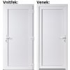 Lacné vchodové dvere plastové Soft WDS Plné biele 88x198 cm, pravé