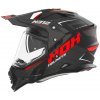 Enduro prilba na motocykel NOX N312 Vapor čierno/červená matná 2XL