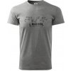 Profil kopca - Malá Fatra - Klasické pánske tričko vyššej gramáže - 3XL ( Tmavosivý melír )