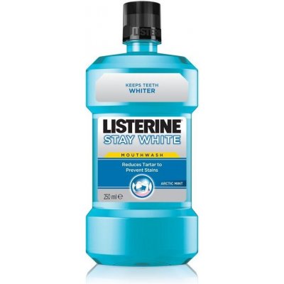 Listerine Stay White ústna voda s bieliacim účinkom 250 ml kartón 6 ks