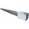pätka stĺpika nabíjacia/kotviaci hrot 71x150x750mm, 1,8mm žiarový pozink, počet dier s priemerom 11mm-4ks