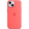 Apple iPhone 15 Plus Silicone Case with MagSafe Orange Sorbet MT173ZM/A
