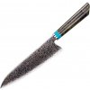 IZMAEL Damaškový kuchynský nôž Zetsu Chef/Hnedá/Modrá 21.3 cm