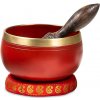Authentic Tibetská spievajúca miska Muladhara ( koreňová root ) chakra červená 220g