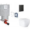 Grohe Uniset - Set predstenovej inštalácie, klozetu, dosky SoftClose, tlačidla Even a súpravy na vhadzovanie tabliet, Triple Vortex, phantom black SANI15BB5115