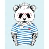 ZUTY Maľovanie podľa čísel - NÁMORNÍK PANDA Rámovanie: bez rámu a bez vypnutia plátna, Rozmer: 80x100 cm
