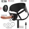 Fetish submissive cyber strap - harness with dildo and bullet remote control watchme l technology