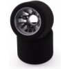 HOT RACE TIRES Machové zadné gumy, PAN CAR , strieborný disk, sh 30 (2 ks) 1:10
