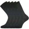 Lonka KlimaX Unisex merino ponožky - 5 párov BM000000626500102396 čierna melé 39-42 (26-28)