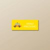 Nažehľovacie menovky na oblečenie (Kopírovat) - 3ks, Obdĺžnik 4,4 × 1,7 cm, Taxi, Žltá