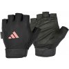 Dámske rukavice na posilňovanie adidas ESSENTIAL ADJUSTABLE GLOVES W čierna,ružová