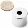 SOLLAU Neodymový magnet medzikružie D 25/8 mm, H 20 mm, N38, ponikelovaný
