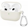 AppleKing silikónový obal s karabínou pre AirPods 3 - béžový - možnosť vrátiť tovar ZADARMO do 30tich dní